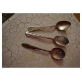 Collection of Silver Plate Serving Pieces Flatware