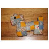 Vtg Toys Stuffed Patchwork Dog