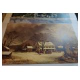Collection of 9 Calendar Pictures from 1947