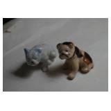 Two mini Bulldog Porcelain Figurines