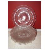Set of 6 Glass Bread Plates