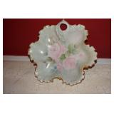 VTG Porcelain Serving Plate with Thumb Hole