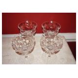 Set of 4 Fostoria Cellini Loop Optic Sherbet Glass