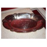 Silver-Plate Oval Serving Tray