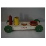 Vtg Holgate Pull Behind Toy Missing 2 Pieces