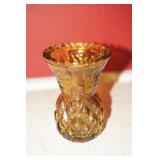 VTG Amber Glass Toothpick Holder