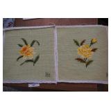 Unframed Needlepoint Work  Flowers