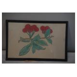 Framed Picture of Cherries