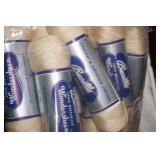 Small Bag Lot of Yarn Vtg Beige & Black