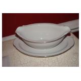 Harmony House Mary Gravy Boat with Attached Plate