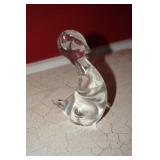 Clear Art Glass Duck