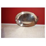 Oval Silver-Plate Two Handed Serving Dish