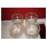 Set of 8 Princess House Etched Bowls