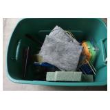 Tote full of Misc Garage Items