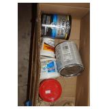 Box lot with Painting Supplies