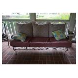 Wrought Iron Couch with Cushions