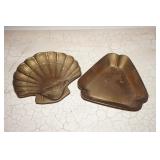 Two Brass Trinket Dishes