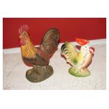 Two Chicken Figurines