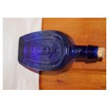Vintage Blue Horseshoe Bottle