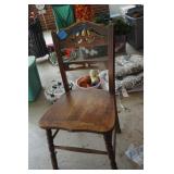 VTG Painted and Inlaid Chair