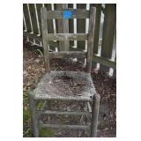 VTG Ladder Back Chair with Cane Bottom