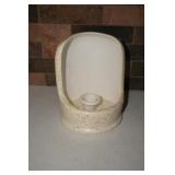 Dutch Delft Style Candle Holder Brown Speckle