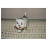 White and Blue Dog  Blue Porcelain Dog Statue