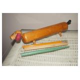 VTG Dog Shaped Pencil Box