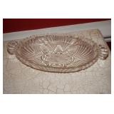Hazel Atlas Pressed Glass Relish Dish