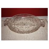 Anchor Hocking Stars and Bars Diveded Relish Dish