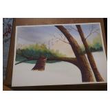 Double Sided Picture  Tree Limbs and Flowers