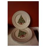 Set of Five Christmas Dinner Plates