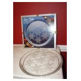 13" Holiday Snowflake Glass Platter