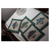 Set of Four Cloth Coasters