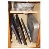 Cabinet Lot with Baking Pans