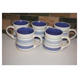 Set of 5 Pfaltzgraff Coffee Mugs Rio Pattern