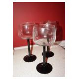 Set of 3 VTG Luminarc Domino Rhine Wine Glasses