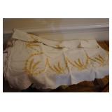 Embroidered Tablecloth with Yellow Wheat