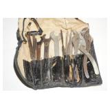 Vtg Miniature Tool Set in Leather Case