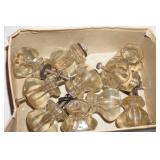 BL of Glass Dresser Door Pulls Vtg