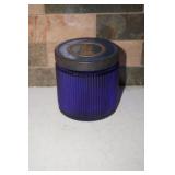 Cobalt Blue Jar with Lid Greek Goddess