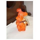 VTG Made in Japan Orange Dog Playing Violin