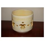 Ceramic Candle Holder with Grandma on it