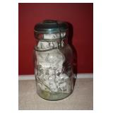 Teal Atlas EZ Seal Glass Jar with Lid