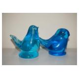Two Small Glass Birds