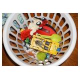 Basket Full of Various Toys