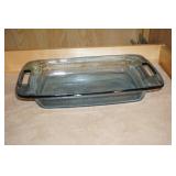 Blue Pyrex 9x13 Baking Dish with Handles
