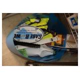 Basket with Misc Laundry Room Items