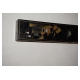 Asian Theme Black Lacquer Box Pencils & Brushes
