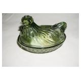 Small Green Chicken on  Nest